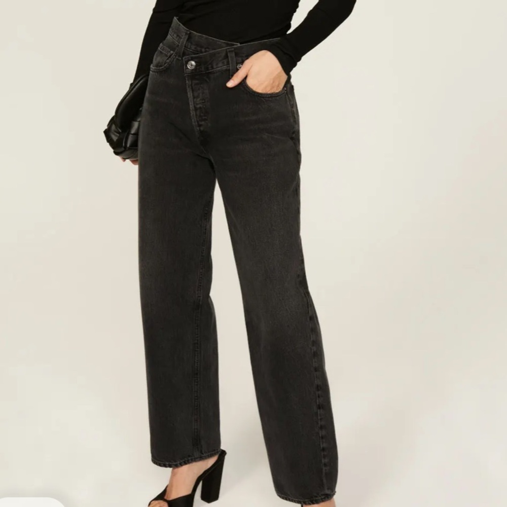 AGOLDE Criss Cross Straight Jeans in Savage Size High-Waisted Jeans Size 25 - Picture 2 of 11